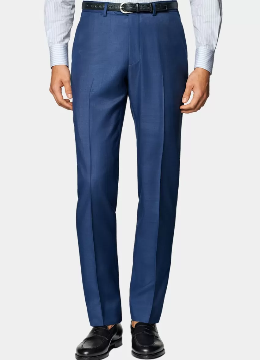 Suitsupply Brescia Anzughose Mittelblau Slim Leg Straight Aus Pure S110er Schurwolle | Deutschland Flash Sale