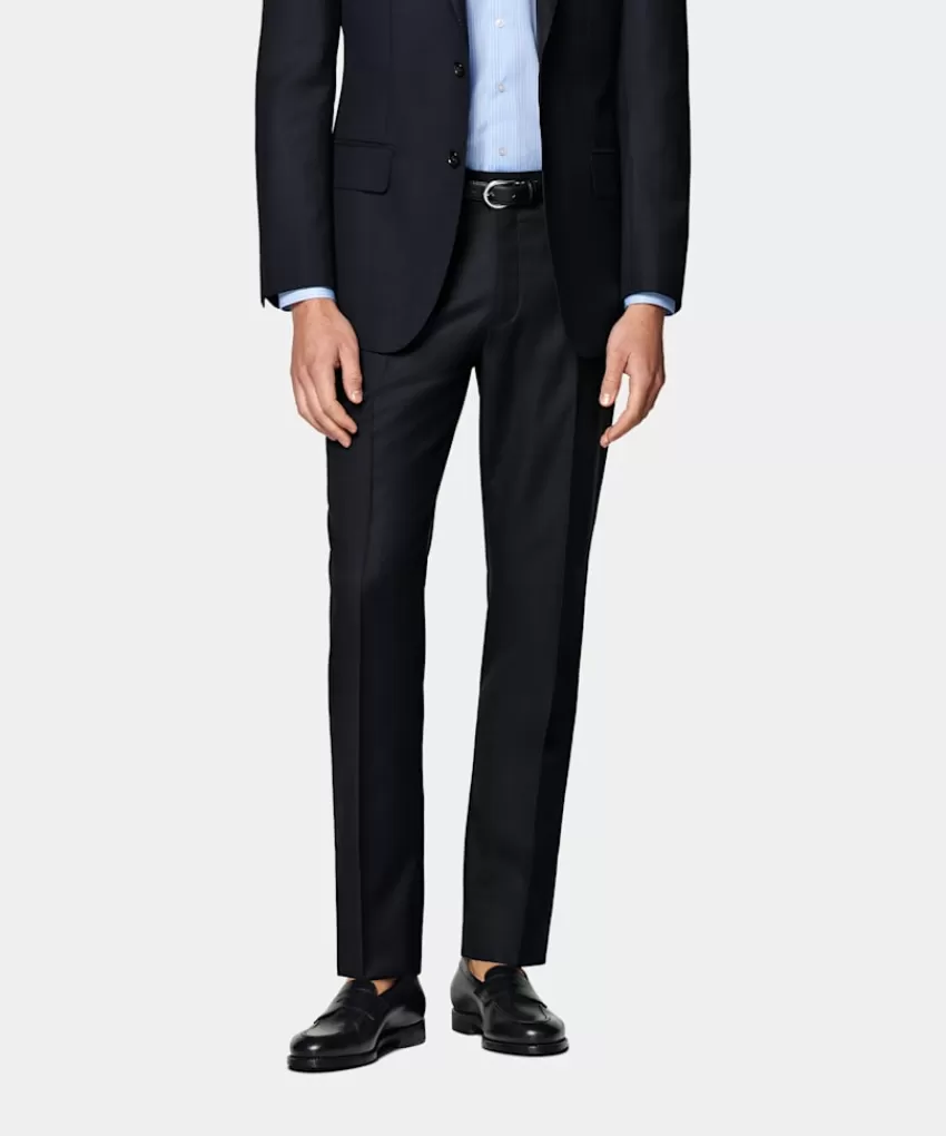 Suitsupply Brescia Anzughose Navy Slim Leg Straight Aus Pure S110er Schurwolle | Deutschland Hot