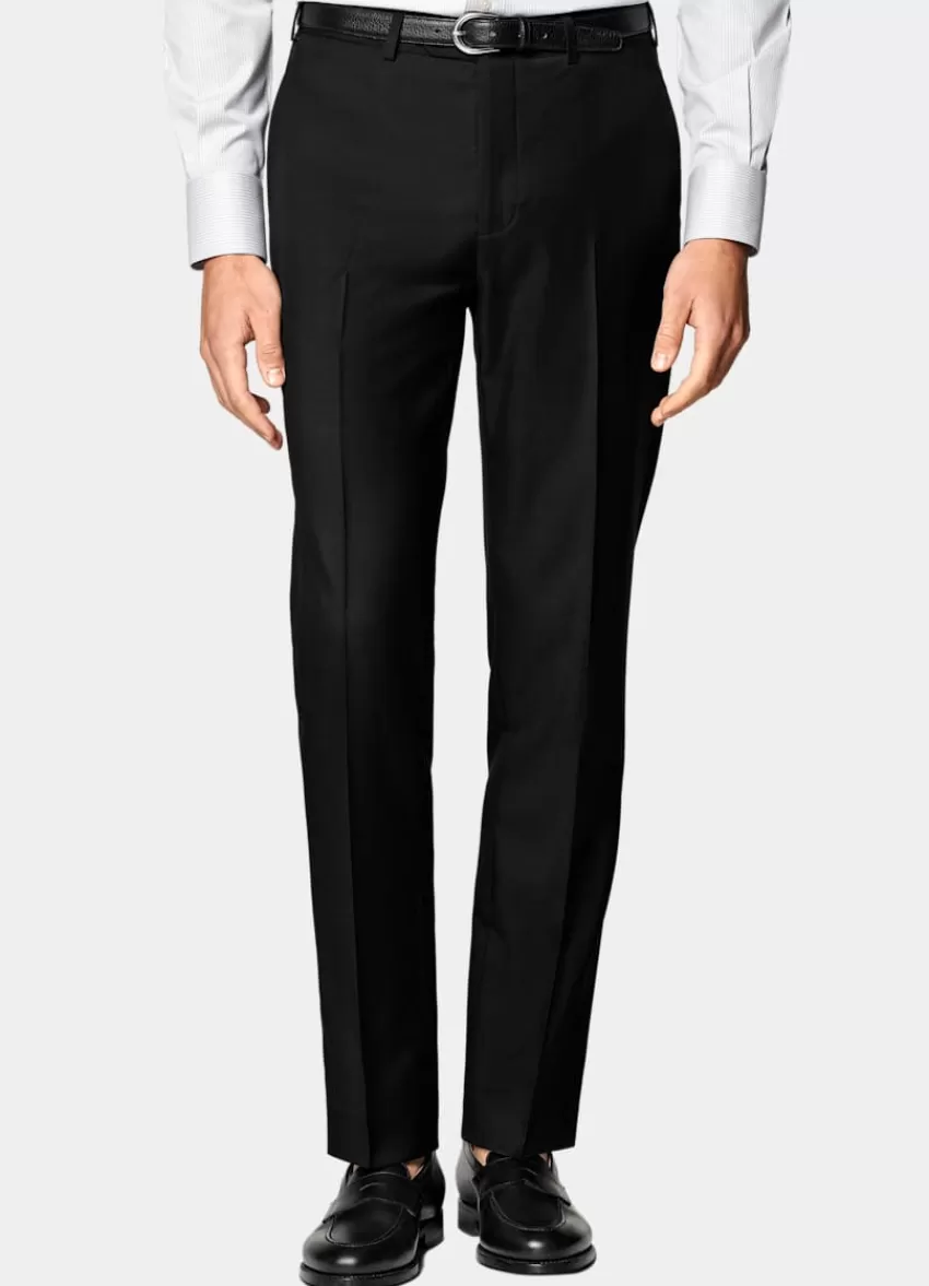 Suitsupply Brescia Anzughose Schwarz Slim Leg Straight Aus Pure S110er Schurwolle | Deutschland Best