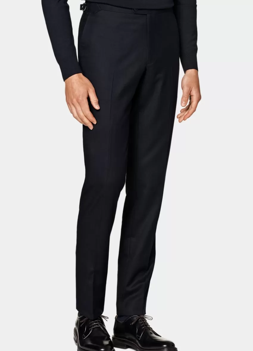 Suitsupply Brescia Hose Navy Slim Leg Straight Aus Pure S120er Flanell-Schurwolle | Deutschland Flash Sale
