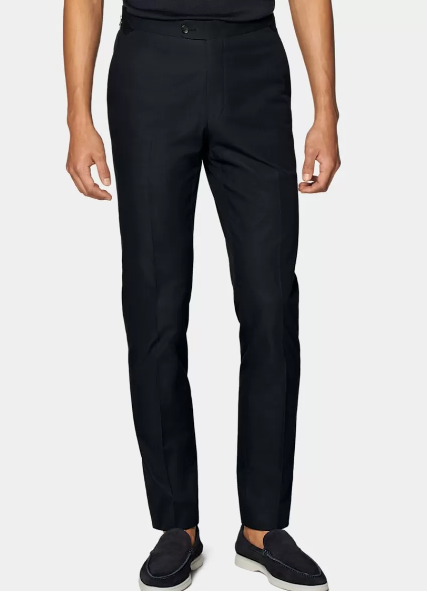 Suitsupply Brescia Hose Navy Slim Leg Straight Aus Reine Baumwolle | Deutschland Best