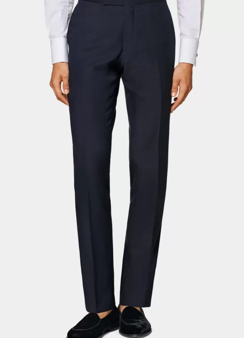 Suitsupply Brescia Smokinghose Navy Slim Leg Straight Aus Pure S110er Schurwolle | Deutschland Flash Sale