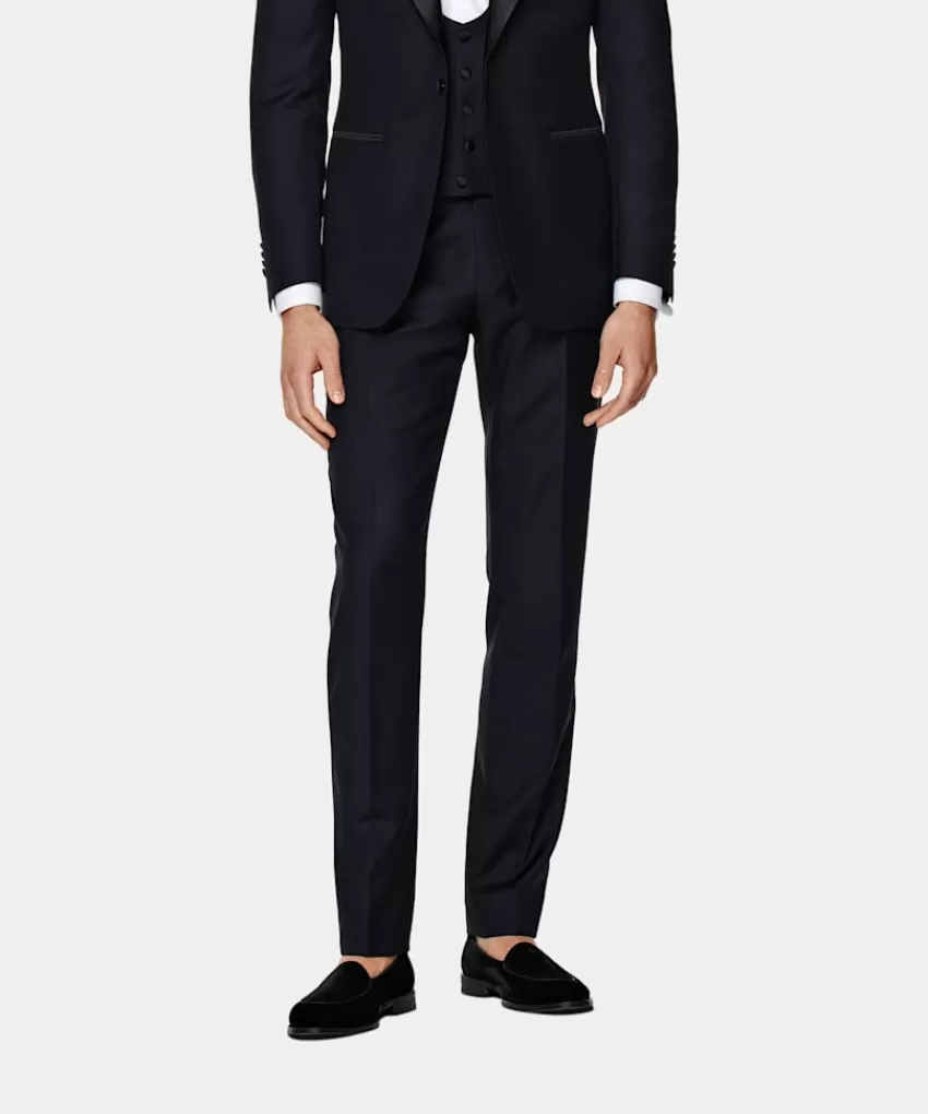 Suitsupply Brescia Smokinghose Navy Slim Leg Straight Aus Pure S110er Schurwolle | Deutschland Discount