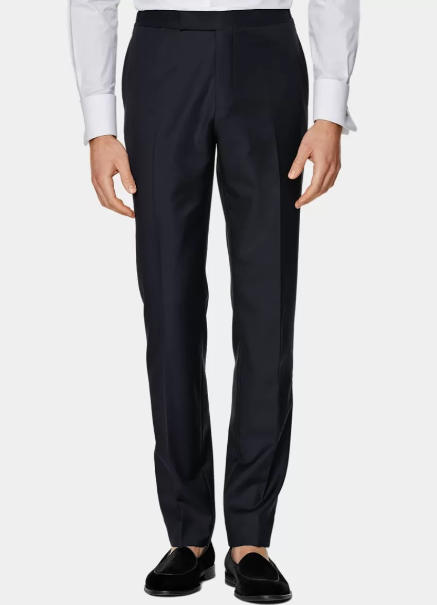 Suitsupply Brescia Smokinghose Navy Slim Leg Straight Aus Pure S110er Schurwolle | Deutschland Discount