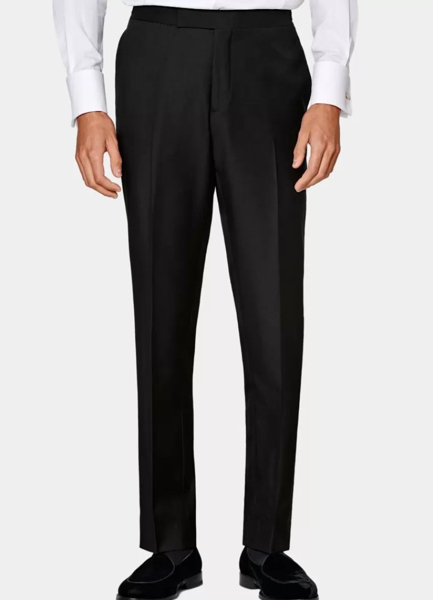 Suitsupply Brescia Smokinghose Schwarz Slim Leg Straight Aus Pure S110er Schurwolle | Deutschland Shop