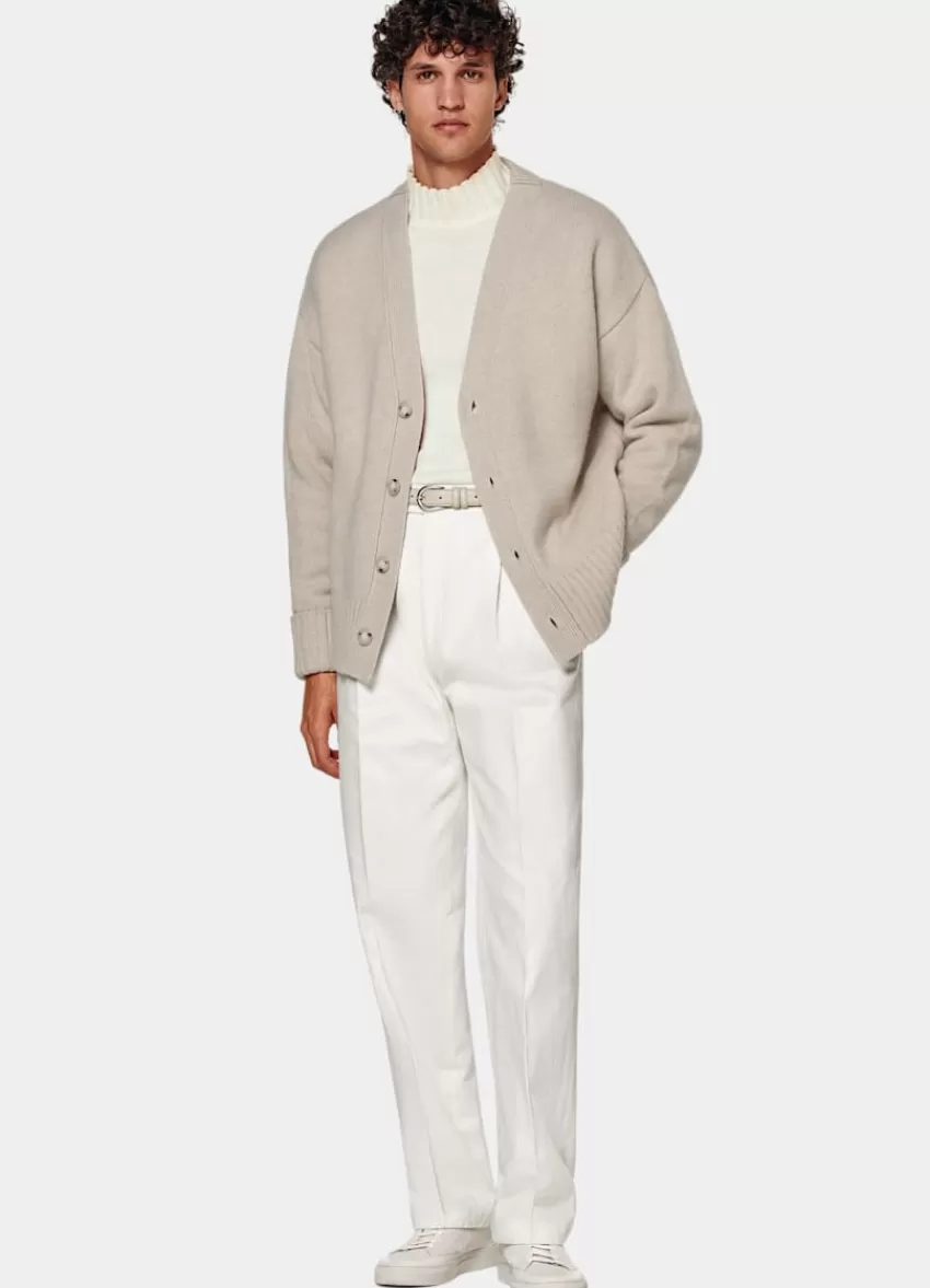 Suitsupply Cardigan Oversized Sand Aus Pure Schurwolle | Deutschland Fashion