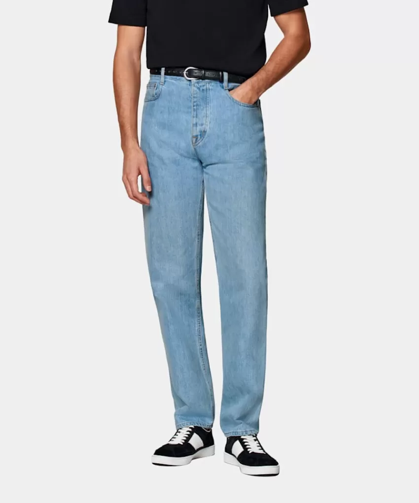 Suitsupply Charles Jeans Hellblau Straight Leg Aus Selvedge Denim | Deutschland Outlet