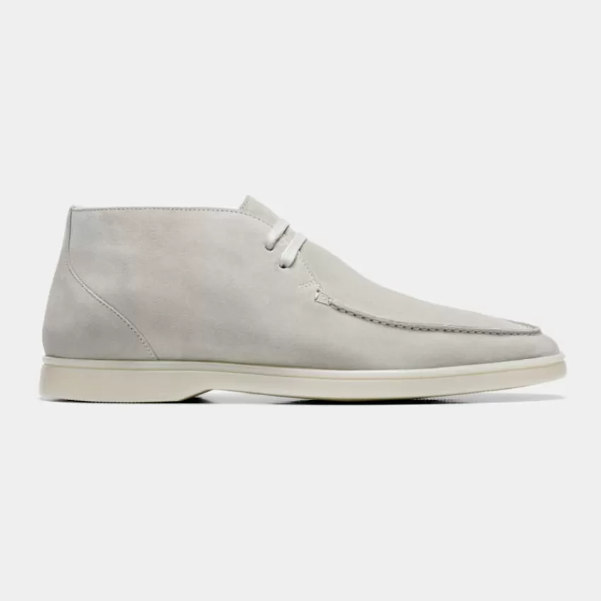 Suitsupply Chukka Boot Hellgrau Aus Italienisches Doubleface Kalbsvelours | Deutschland Best Sale