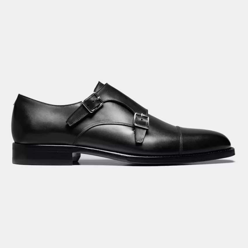 Suitsupply Double Monk Schuhe Schwarz Aus Italienisches Kalbsleder | Deutschland Fashion