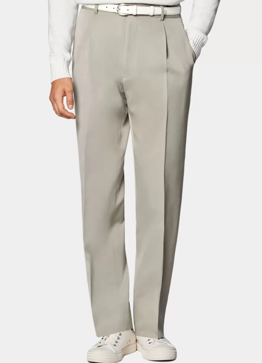 Suitsupply Duca Hose Hellgrün Wide Leg Straight Aus Wolle Mohair | Deutschland New