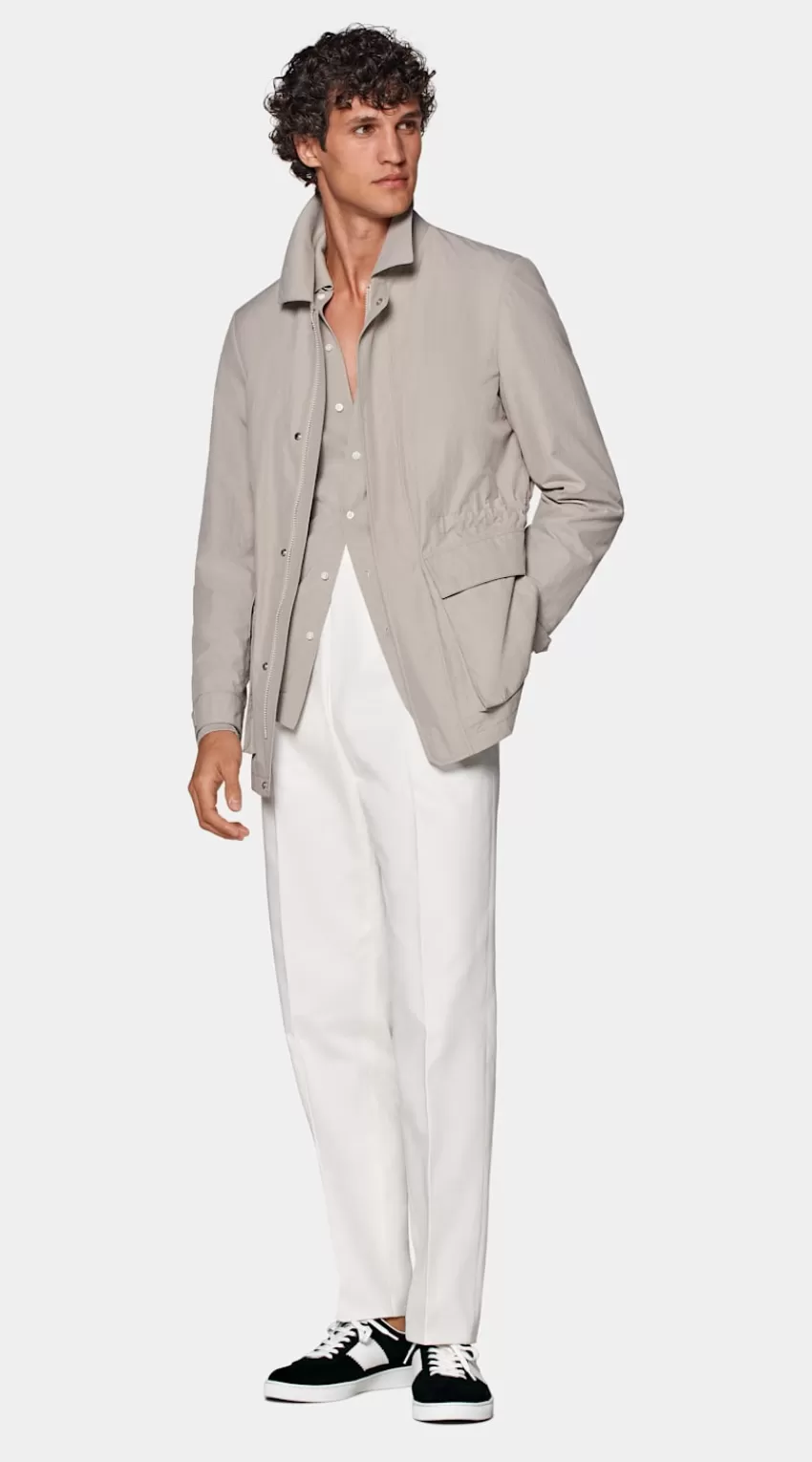 Suitsupply Fieldjacket Helltaupe Aus Wasserabweisender Technischer Stoff | Deutschland Hot