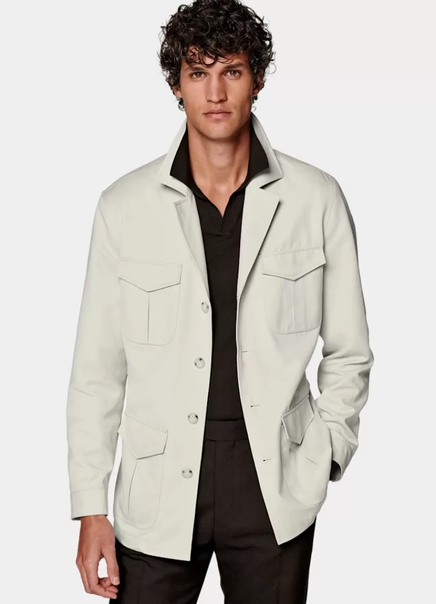 Suitsupply Fieldjacket Sand Aus Wasserabweisender Technischer Stoff | Deutschland Fashion