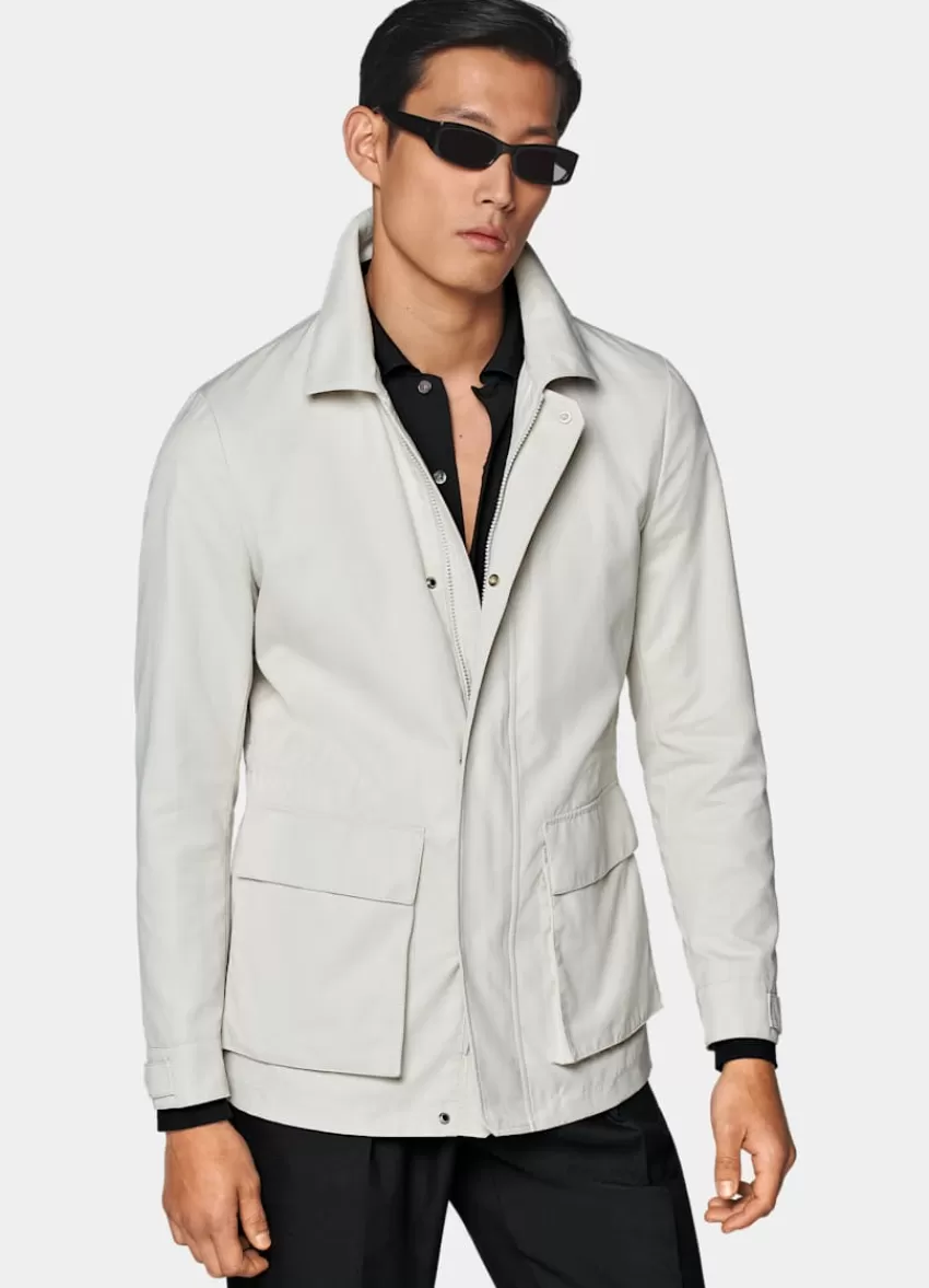 Suitsupply Fieldjacket Sand Aus Wasserabweisender Technischer Stoff | Deutschland Best Sale