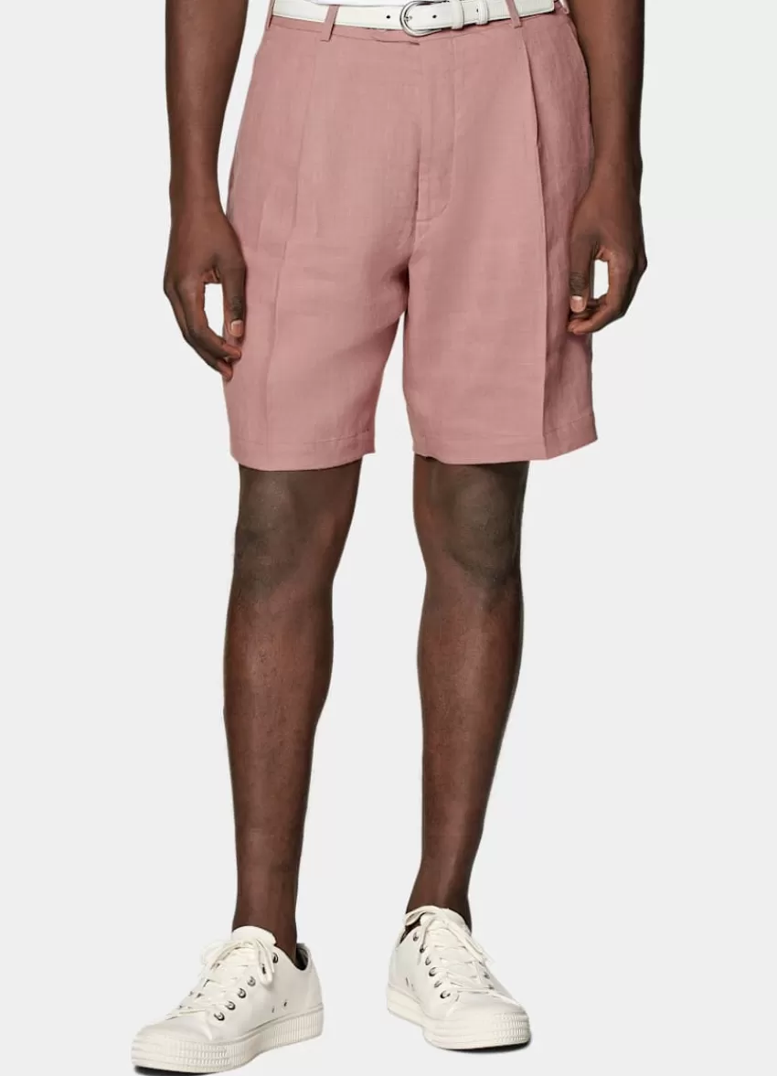 Suitsupply Firenze Shorts Hellpink Aus Pures Leinen | Deutschland Shop