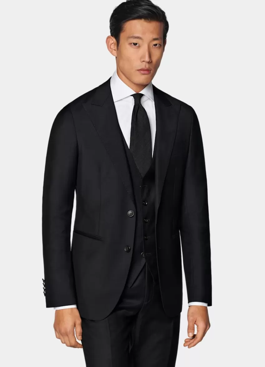 Suitsupply Havana Anzug Dreiteilig Navy Tailored Fit Aus Pure S110er Schurwolle | Deutschland Best