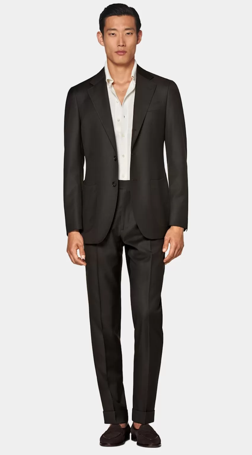 Suitsupply Havana Anzug Dunkelbraun Tailored Fit Aus Pure S110er Schurwolle | Deutschland Cheap