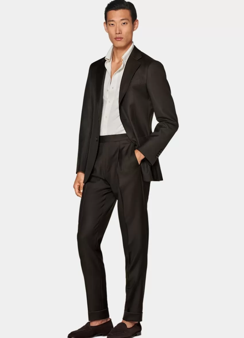Suitsupply Havana Anzug Dunkelbraun Tailored Fit Aus Pure S110er Schurwolle | Deutschland Cheap