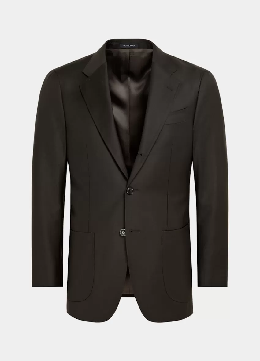 Suitsupply Havana Anzug Dunkelbraun Tailored Fit Aus Pure S110er Schurwolle | Deutschland Cheap