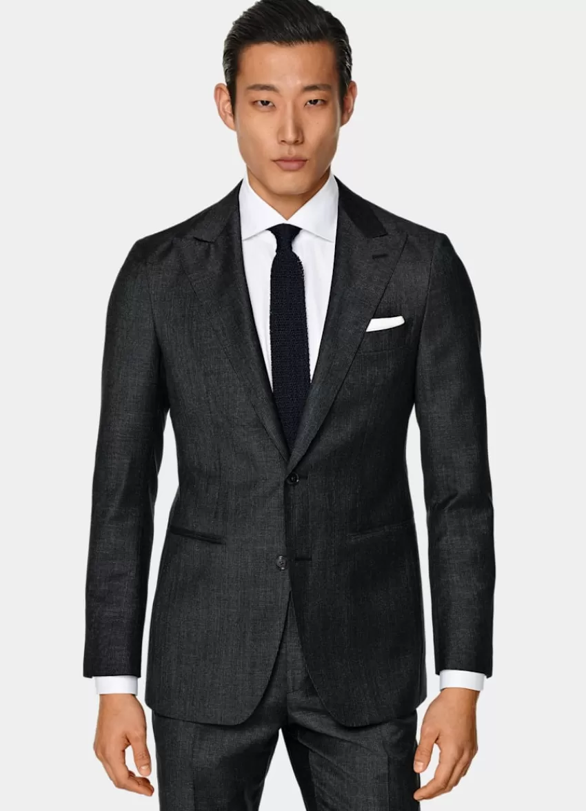 Suitsupply Havana Anzug Dunkelgrau Kariert Tailored Fit Aus Pure S110er Schurwolle | Deutschland Hot