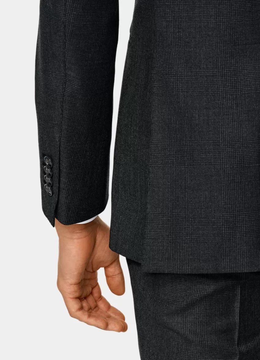 Suitsupply Havana Anzug Dunkelgrau Kariert Tailored Fit Aus Pure S110er Schurwolle | Deutschland Hot