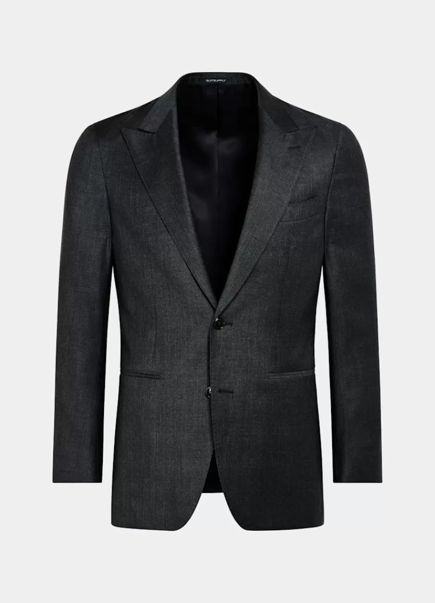 Suitsupply Havana Anzug Dunkelgrau Kariert Tailored Fit Aus Pure S110er Schurwolle | Deutschland Hot
