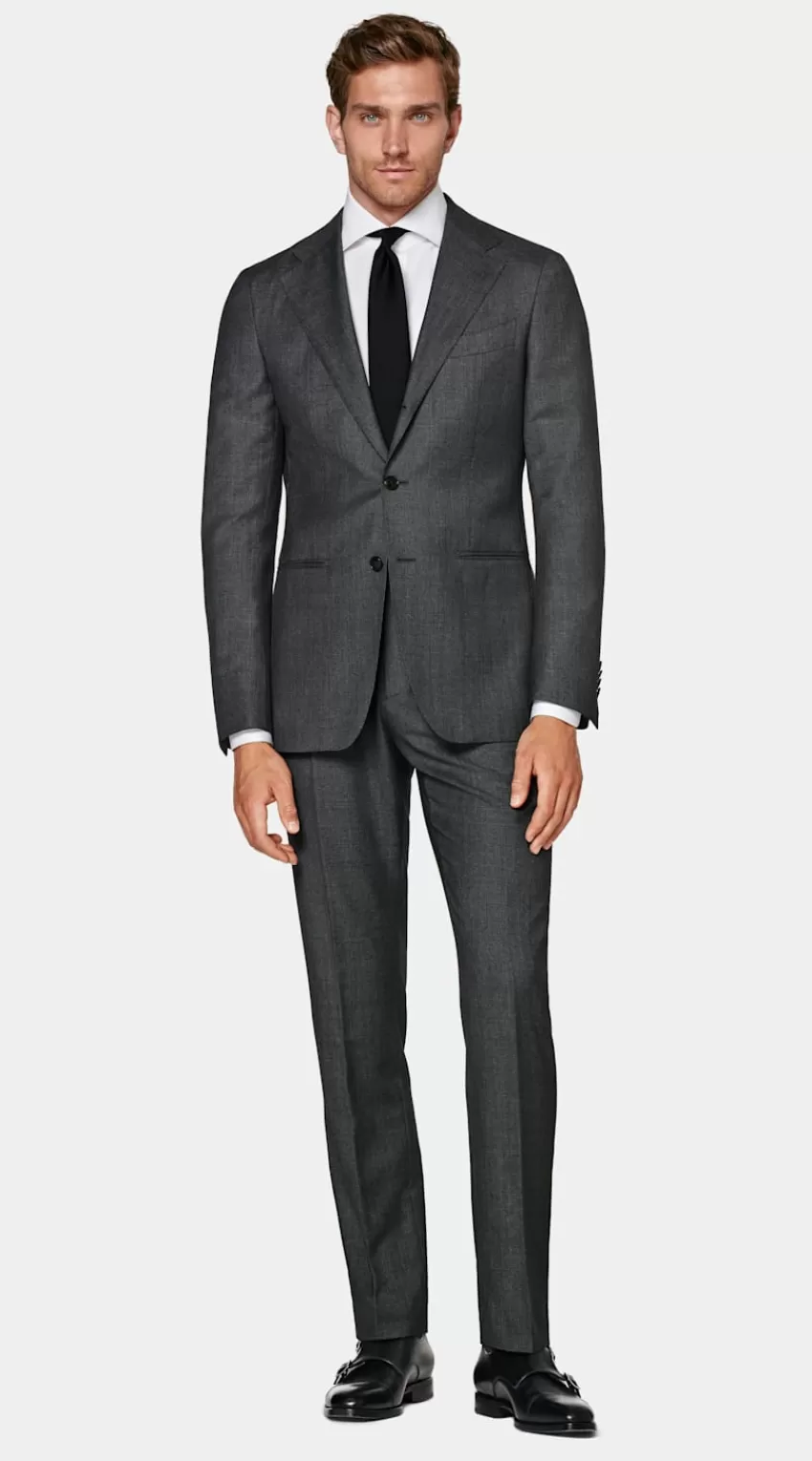 Suitsupply Havana Anzug Dunkelgrau Tailored Fit Aus Pure S130er Schurwolle | Deutschland New