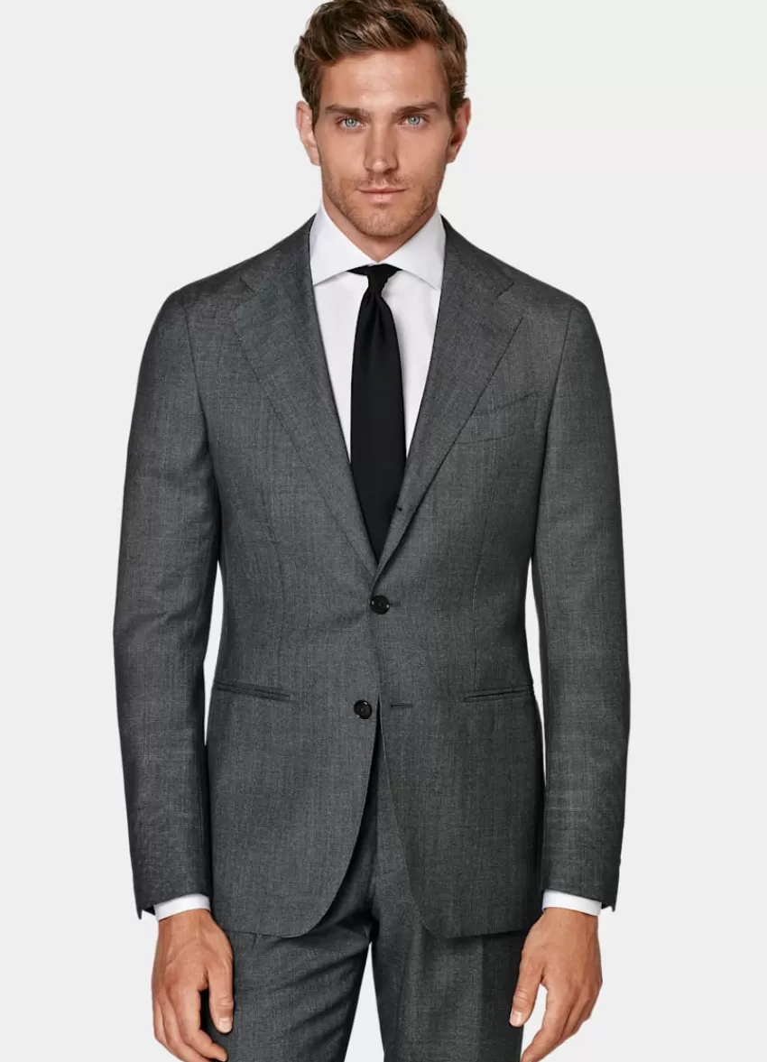 Suitsupply Havana Anzug Dunkelgrau Tailored Fit Aus Pure S130er Schurwolle | Deutschland New