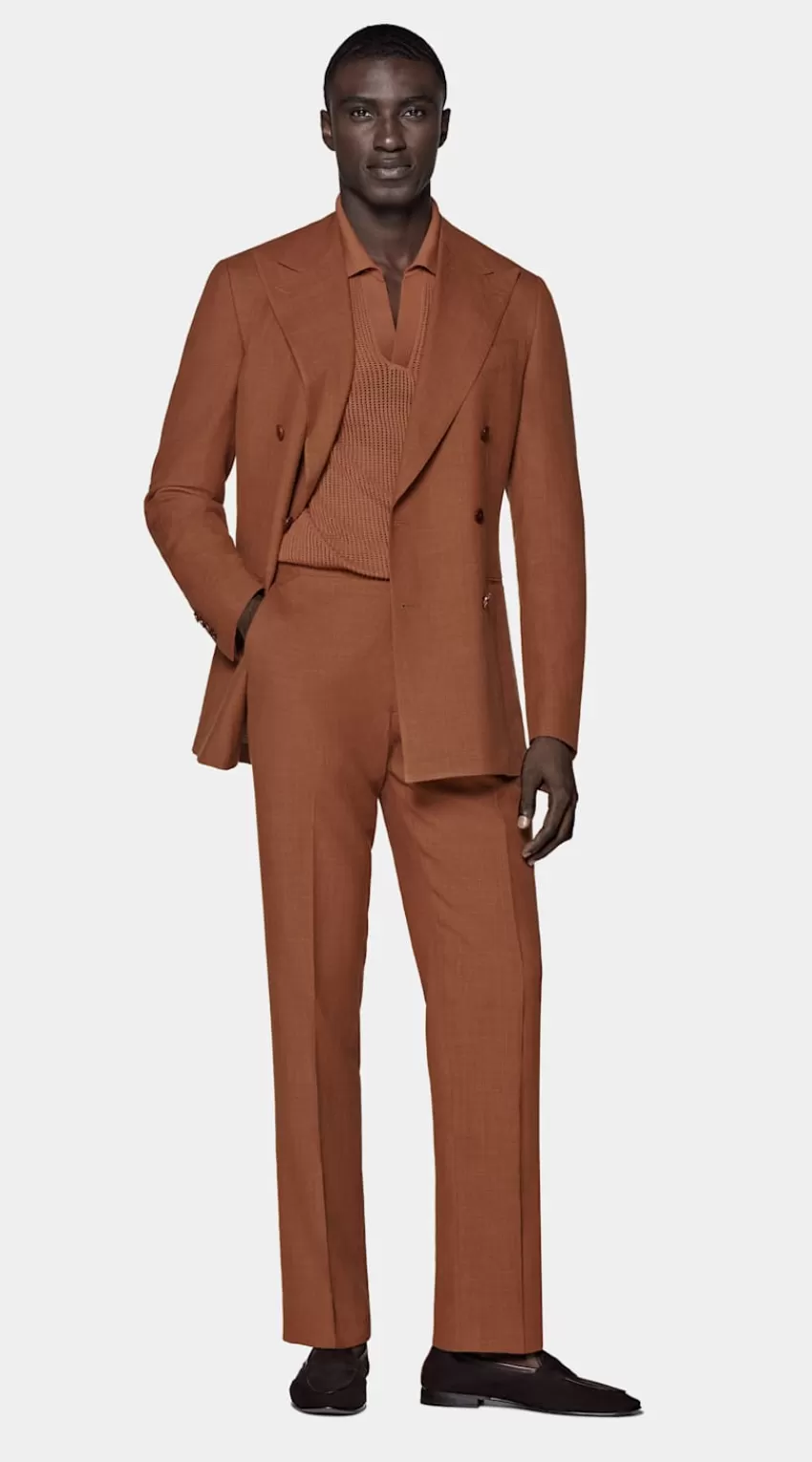 Suitsupply Havana Anzug Dunkelorange Tailored Fit Aus Schurwolle Seide Leinen | Deutschland Online