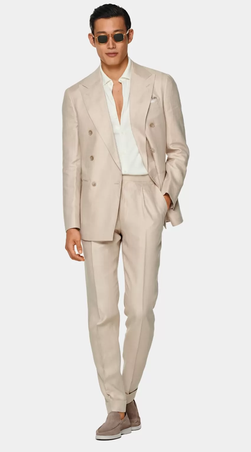 Suitsupply Havana Anzug Hellbraun Tailored Fit Aus Pures Leinen | Deutschland Best Sale