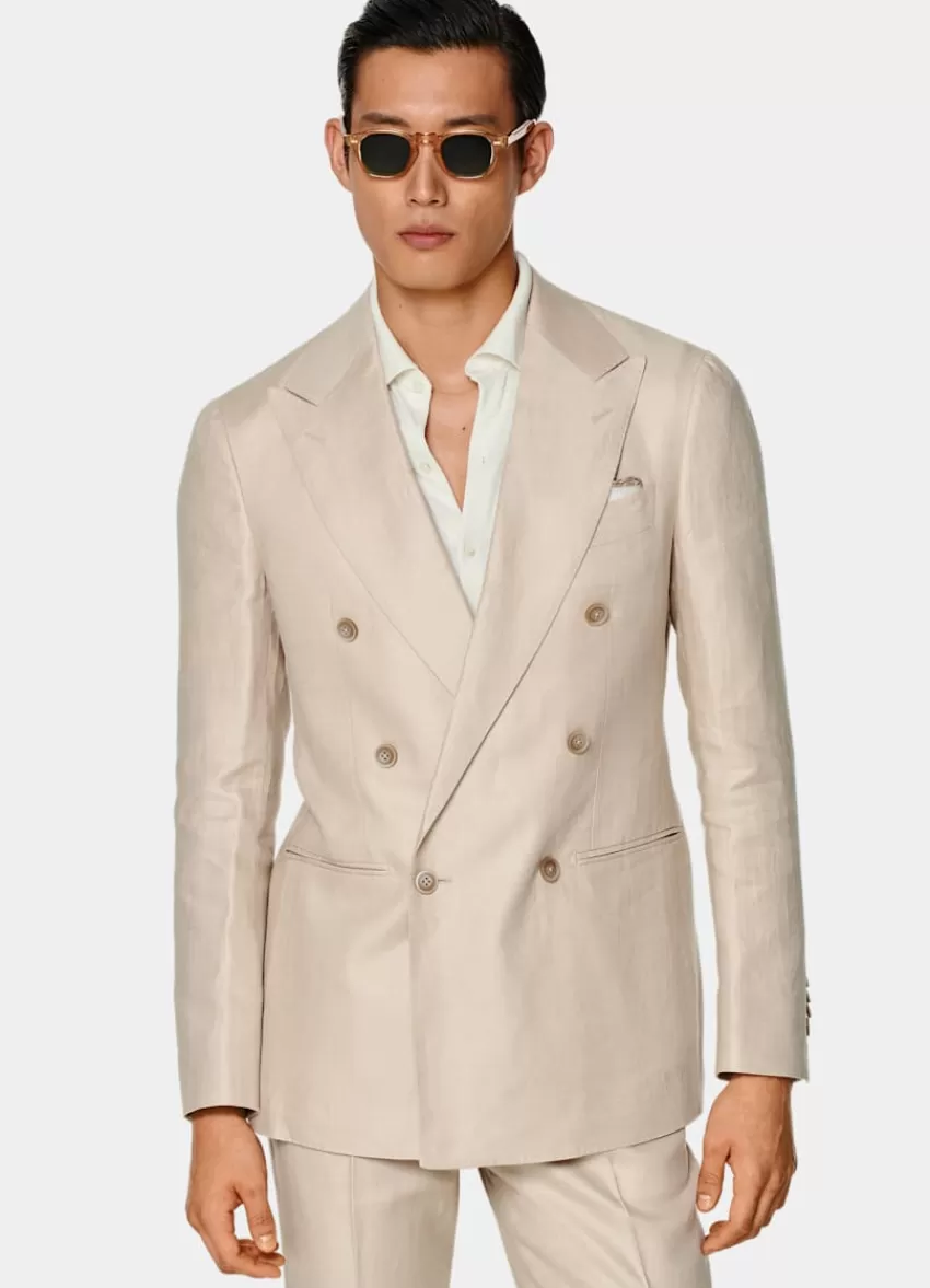 Suitsupply Havana Anzug Hellbraun Tailored Fit Aus Pures Leinen | Deutschland Best Sale