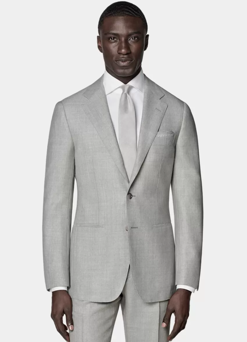 Suitsupply Havana Anzug Hellgrau Tailored Fit Aus Pure Schurwolle | Deutschland Cheap