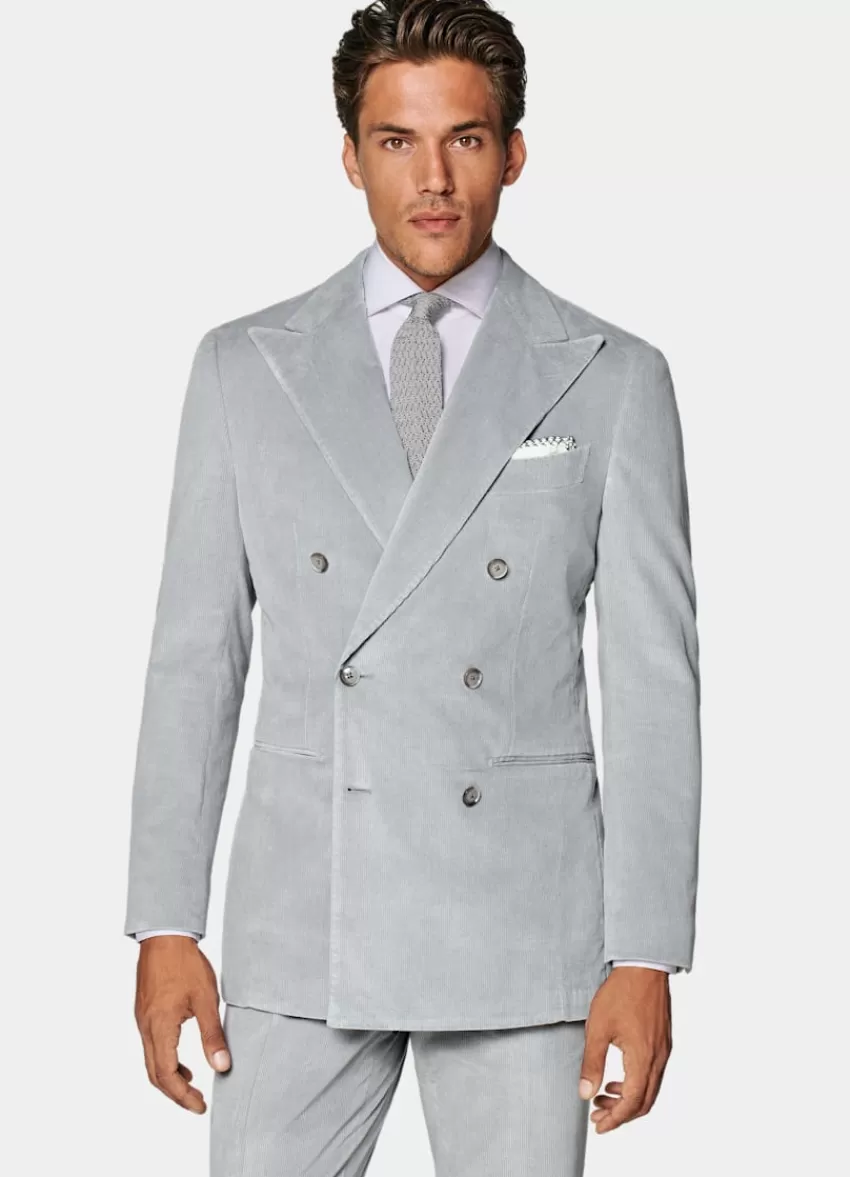 Suitsupply Havana Anzug Hellgrau Tailored Fit Aus Schurwolle Kaschmir Elastan | Deutschland Sale