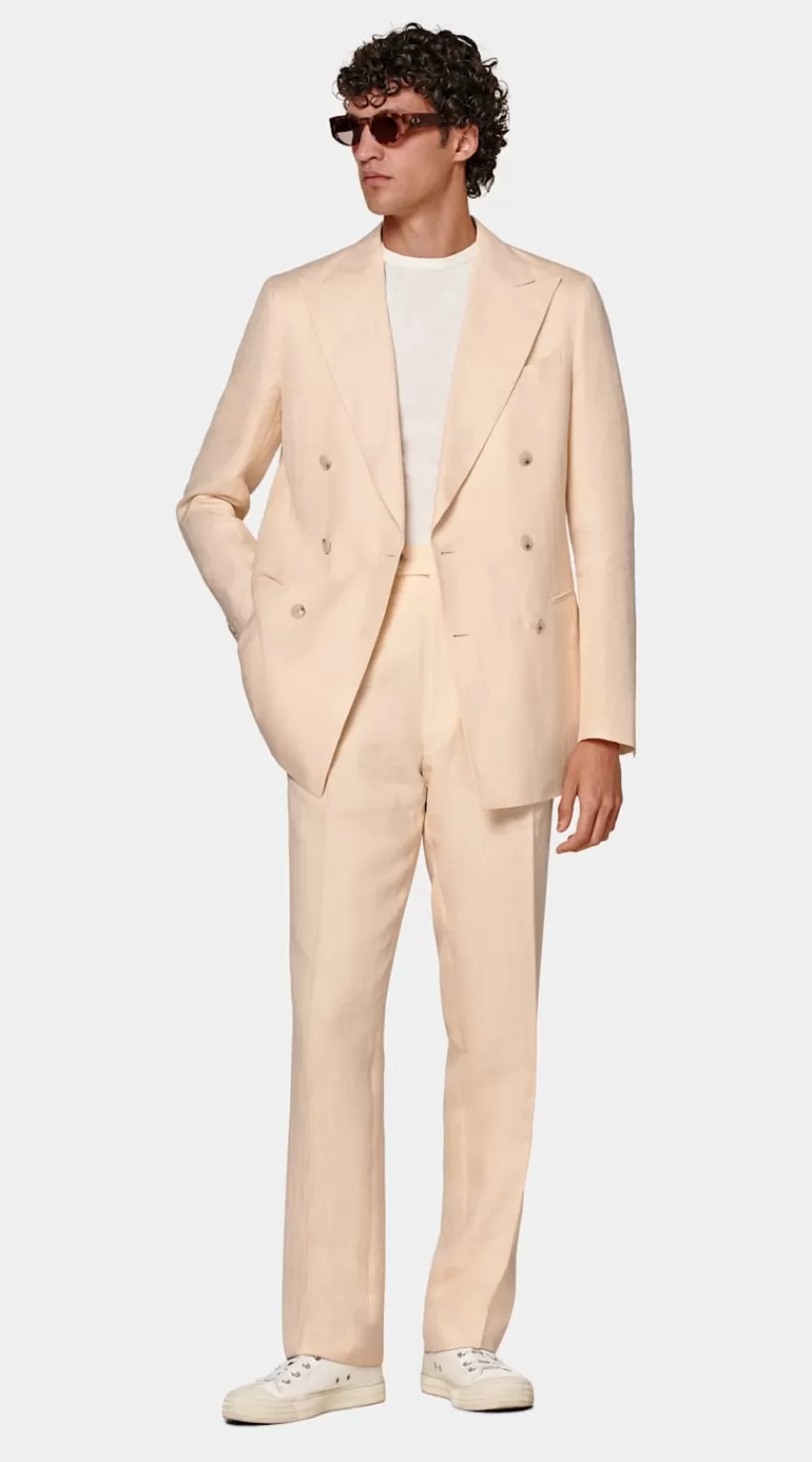Suitsupply Havana Anzug Hellpink Tailored Fit Aus Leinen Seide | Deutschland Online