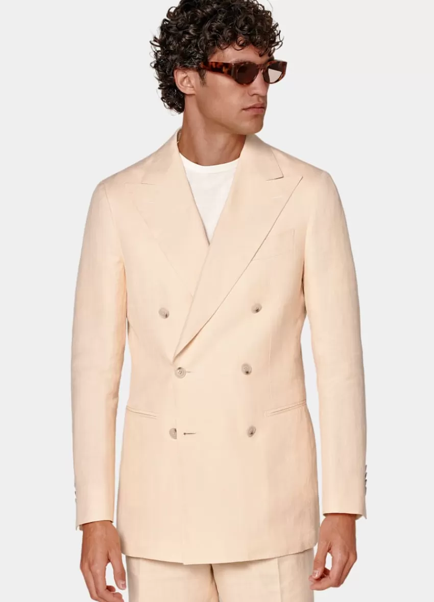 Suitsupply Havana Anzug Hellpink Tailored Fit Aus Leinen Seide | Deutschland Online