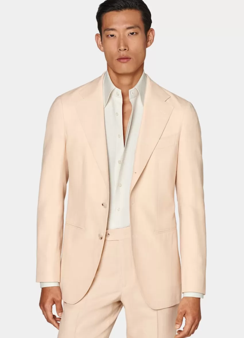 Suitsupply Havana Anzug Hellpink Tailored Fit Aus Schurwolle Seide Leinen | Deutschland Discount