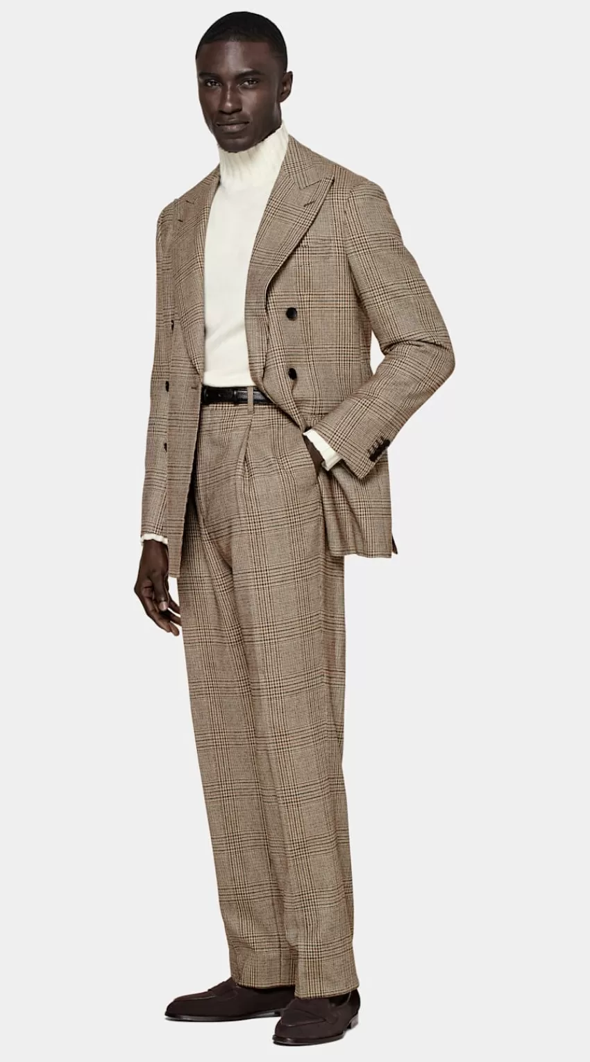 Suitsupply Havana Anzug Mittelbraun Kariert Tailored Fit Aus Pure Schurwolle | Deutschland Shop