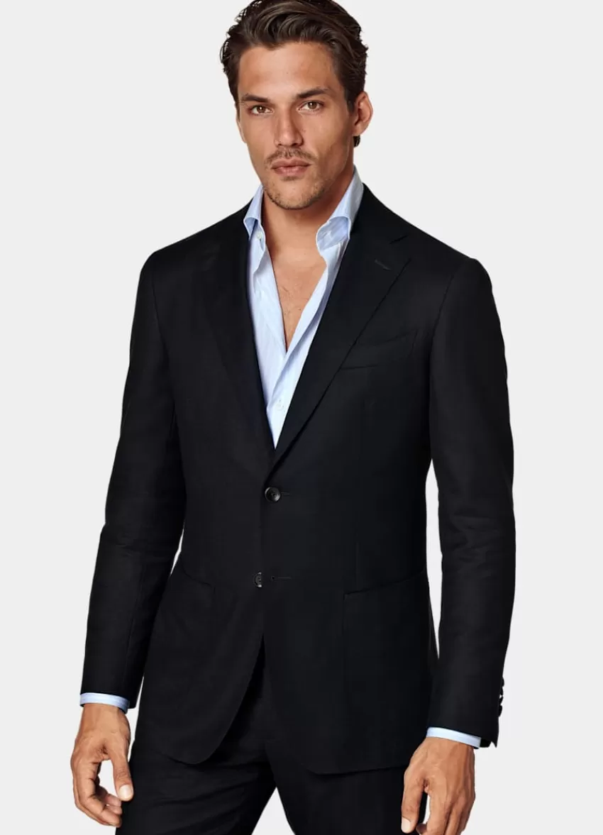 Suitsupply Havana Anzug Navy Tailored Fit Aus Pure S120er Flanell-Schurwolle | Deutschland Shop