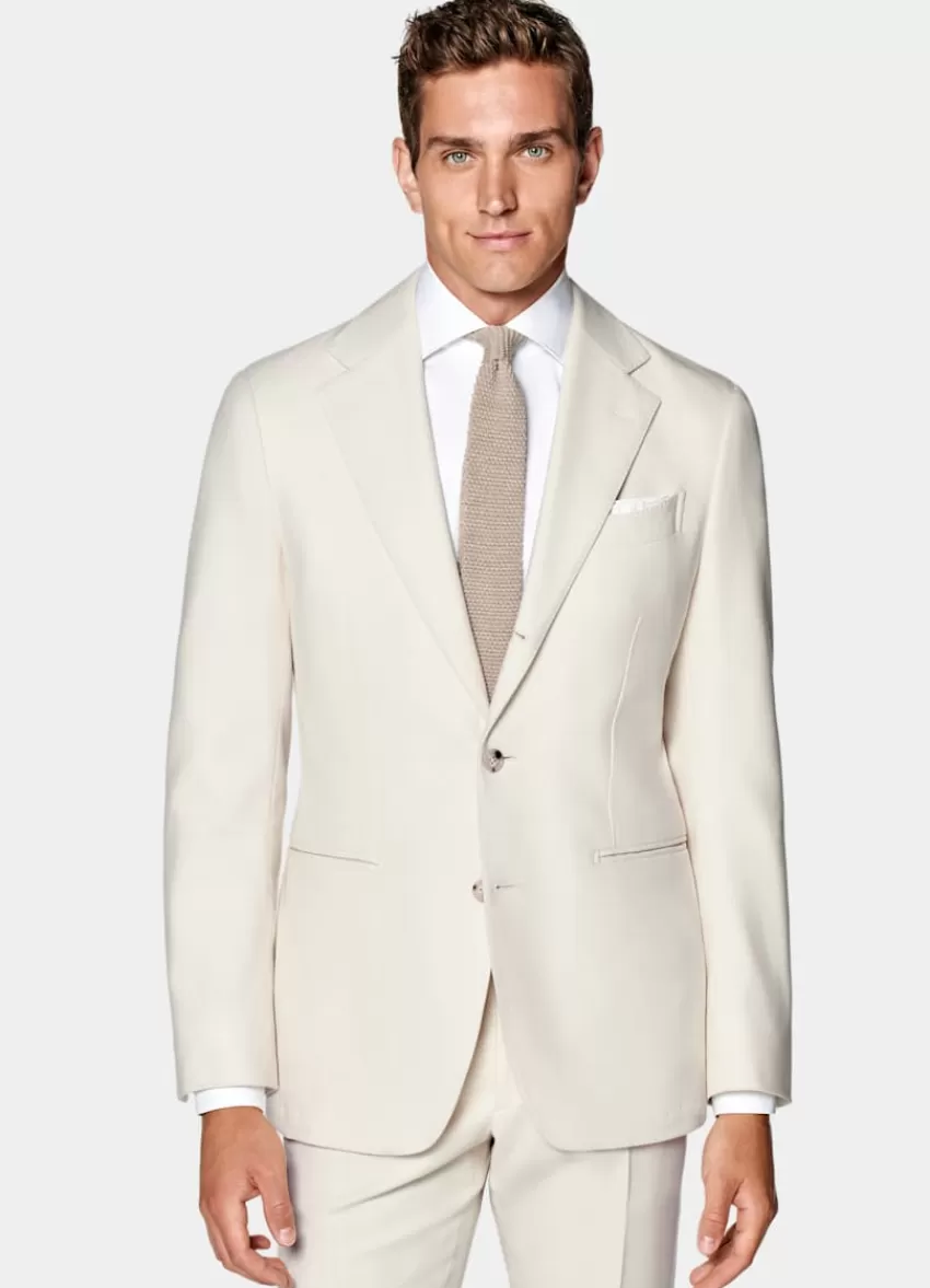 Suitsupply Havana Anzug Off-white Tailored Fit Aus Circular Schurwolle-Flanell | Deutschland Best Sale