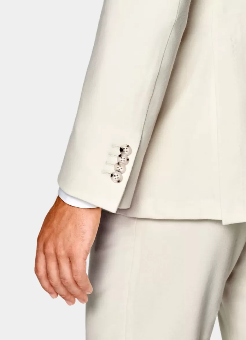 Suitsupply Havana Anzug Off-white Tailored Fit Aus Circular Schurwolle-Flanell | Deutschland Best Sale