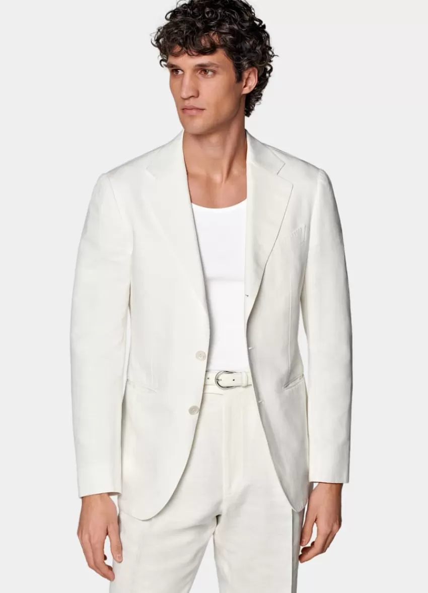 Suitsupply Havana Anzug Off-white Tailored Fit Aus Leinen Baumwolle | Deutschland Online