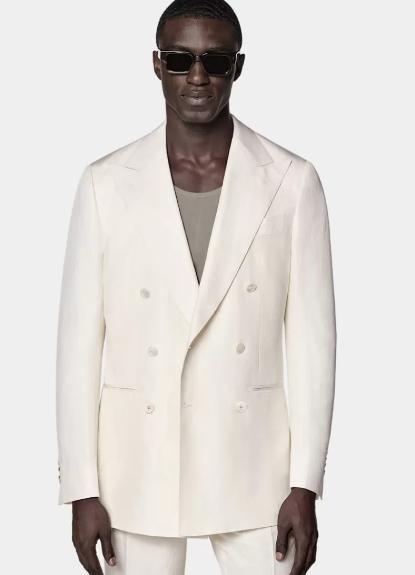 Suitsupply Havana Anzug Off-white Tailored Fit Aus Leinen Seide | Deutschland Discount