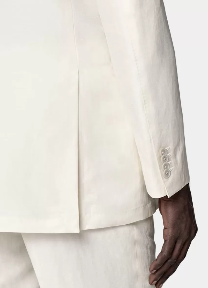 Suitsupply Havana Anzug Off-white Tailored Fit Aus Leinen Seide | Deutschland Discount
