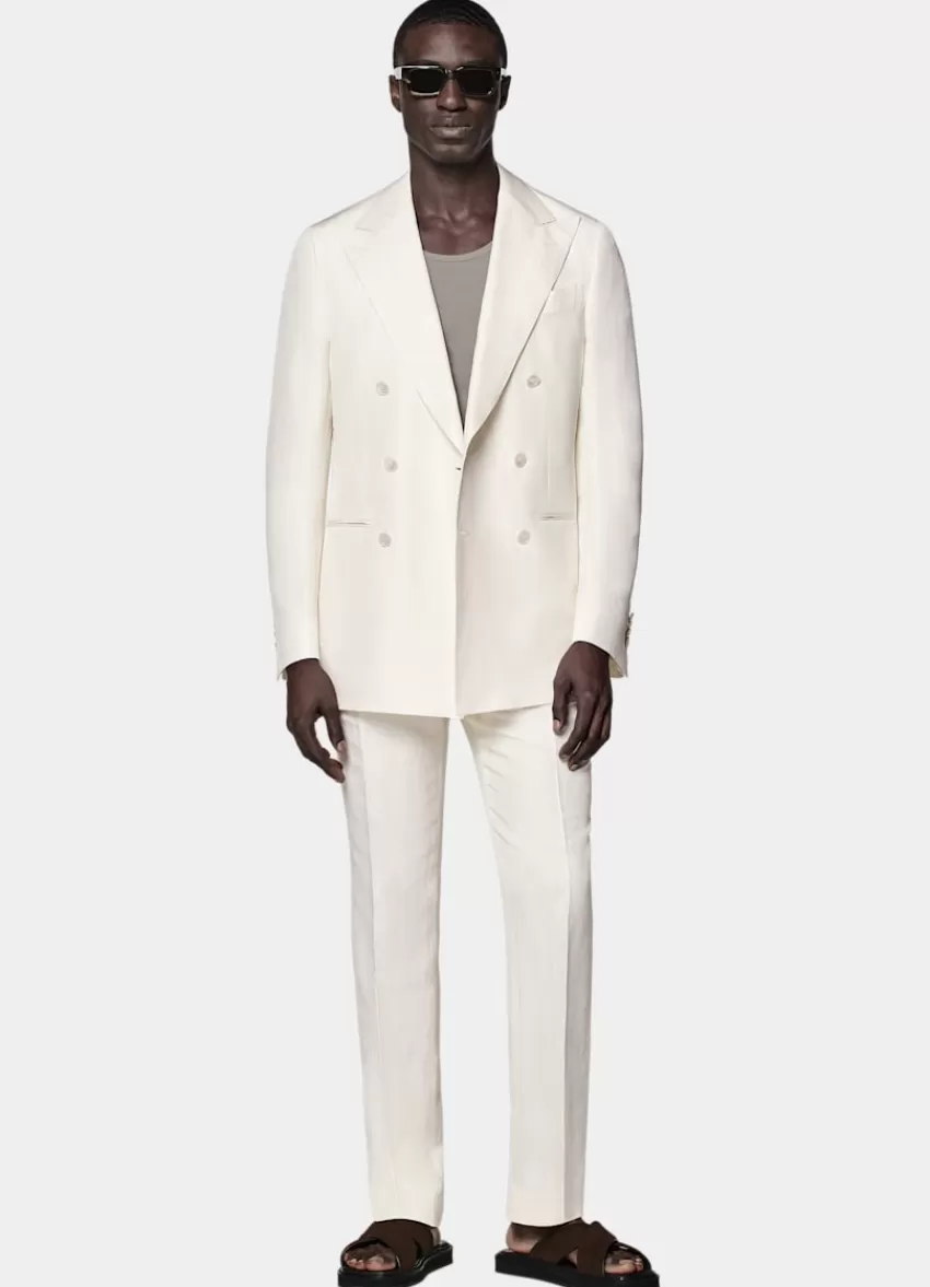 Suitsupply Havana Anzug Off-white Tailored Fit Aus Leinen Seide | Deutschland Discount