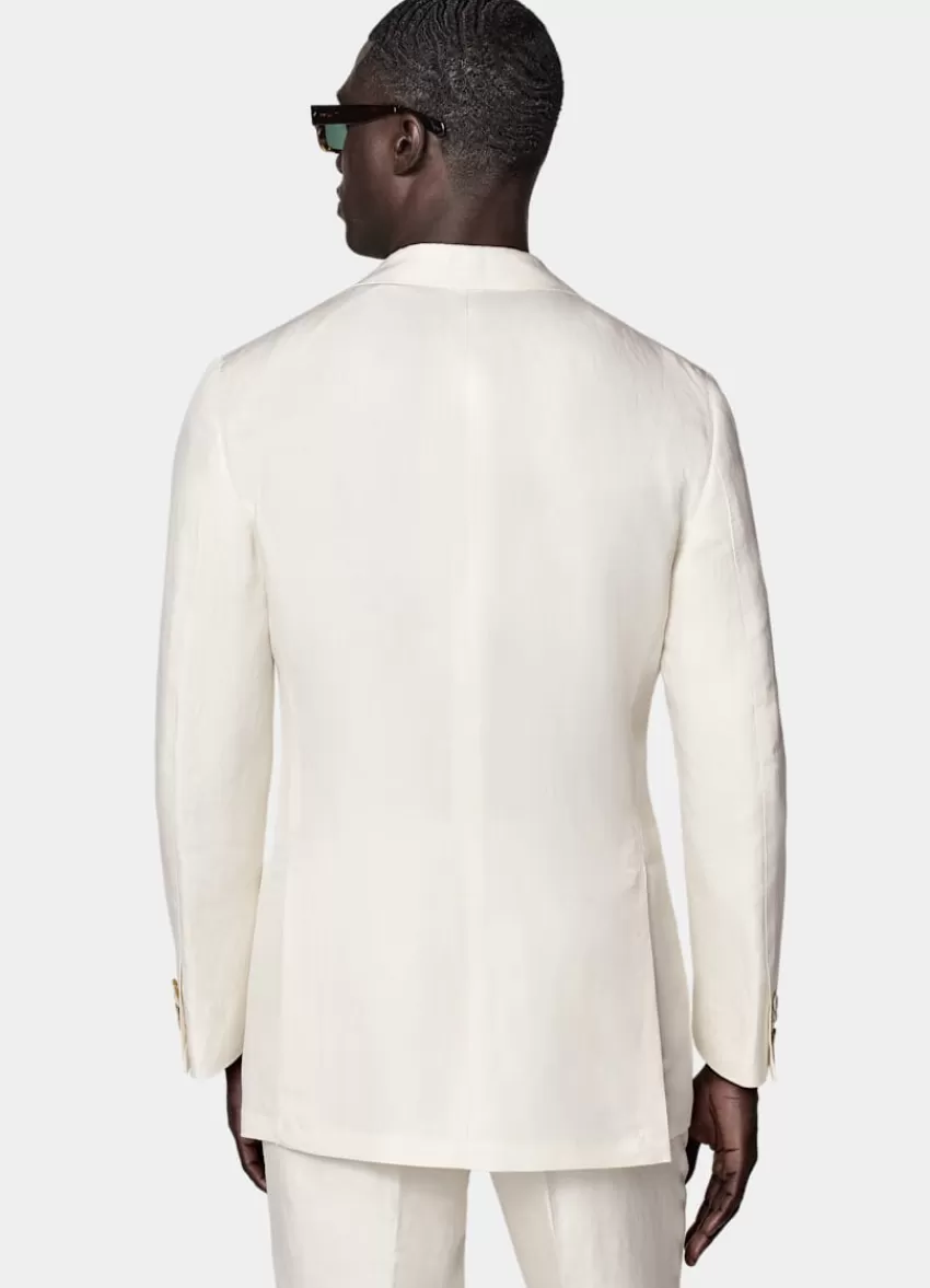 Suitsupply Havana Anzug Off-white Tailored Fit Aus Leinen Seide | Deutschland Discount