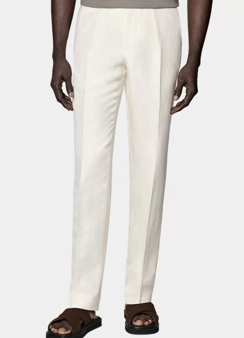 Suitsupply Havana Anzug Off-white Tailored Fit Aus Leinen Seide | Deutschland Discount