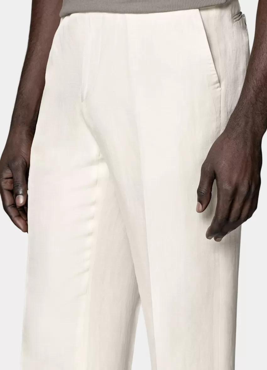 Suitsupply Havana Anzug Off-white Tailored Fit Aus Leinen Seide | Deutschland Discount