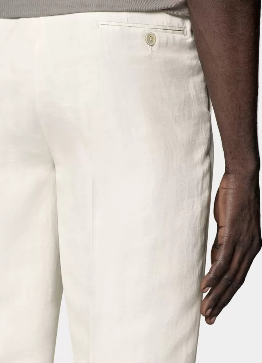 Suitsupply Havana Anzug Off-white Tailored Fit Aus Leinen Seide | Deutschland Discount