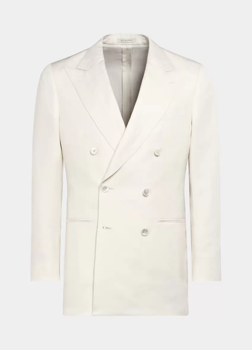 Suitsupply Havana Anzug Off-white Tailored Fit Aus Leinen Seide | Deutschland Discount