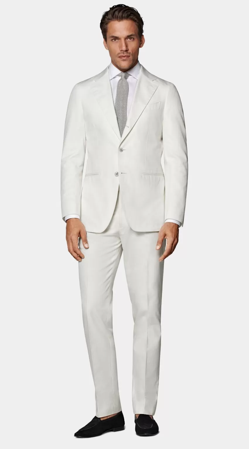 Suitsupply Havana Anzug Off-white Tailored Fit Aus Reine Baumwolle | Deutschland Hot