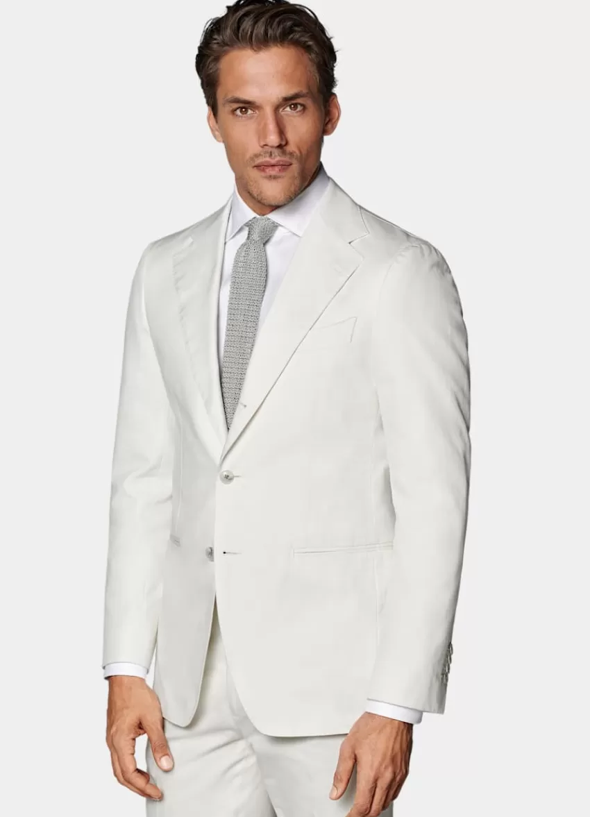 Suitsupply Havana Anzug Off-white Tailored Fit Aus Reine Baumwolle | Deutschland Hot